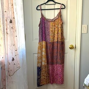 NATURAL LIFE Colorful Patchwork Midi L/XL